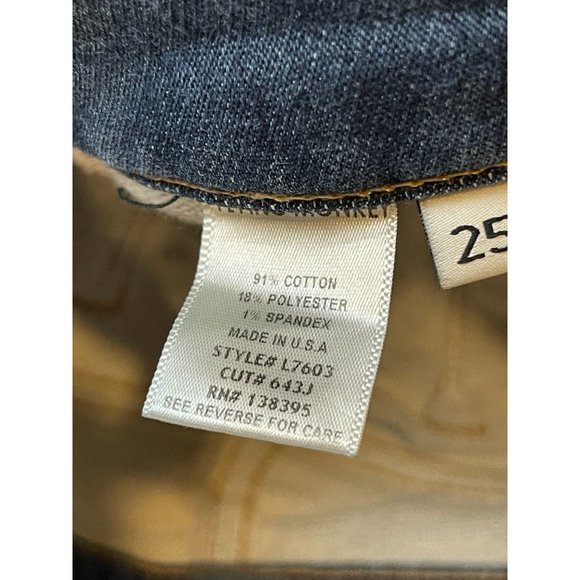 Flying Monkey Womens Jeans Skinny Leg Five Design Pockets Distressed Blue SZ 25 - Picture 9 of 10